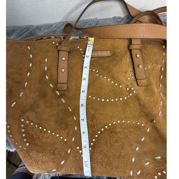 Vera Bradley Gallatin Tote in Toasted Hazelnut Leather MSRP 248 - Picture 6 of 10